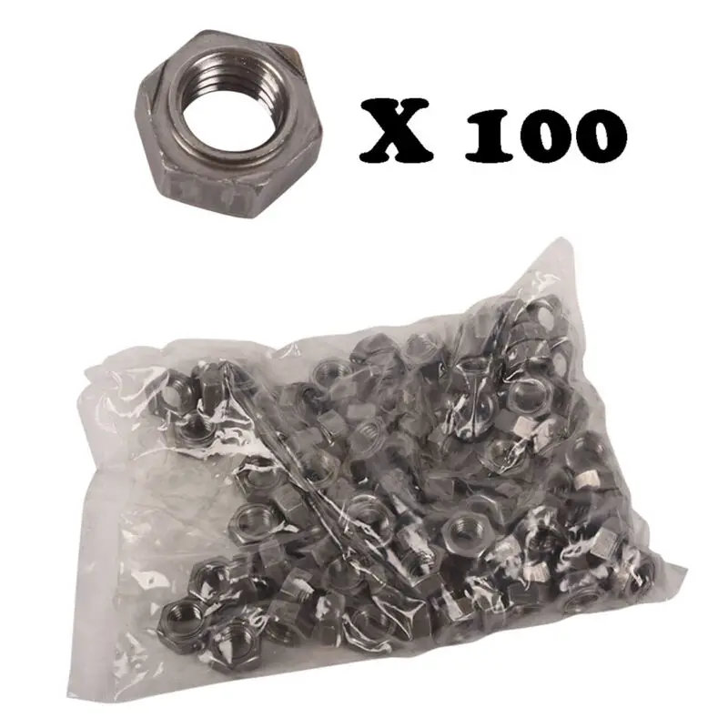 

100Pcs 1/2“-13(1.27cm) Hex Weld Nuts w/ 3 Projections