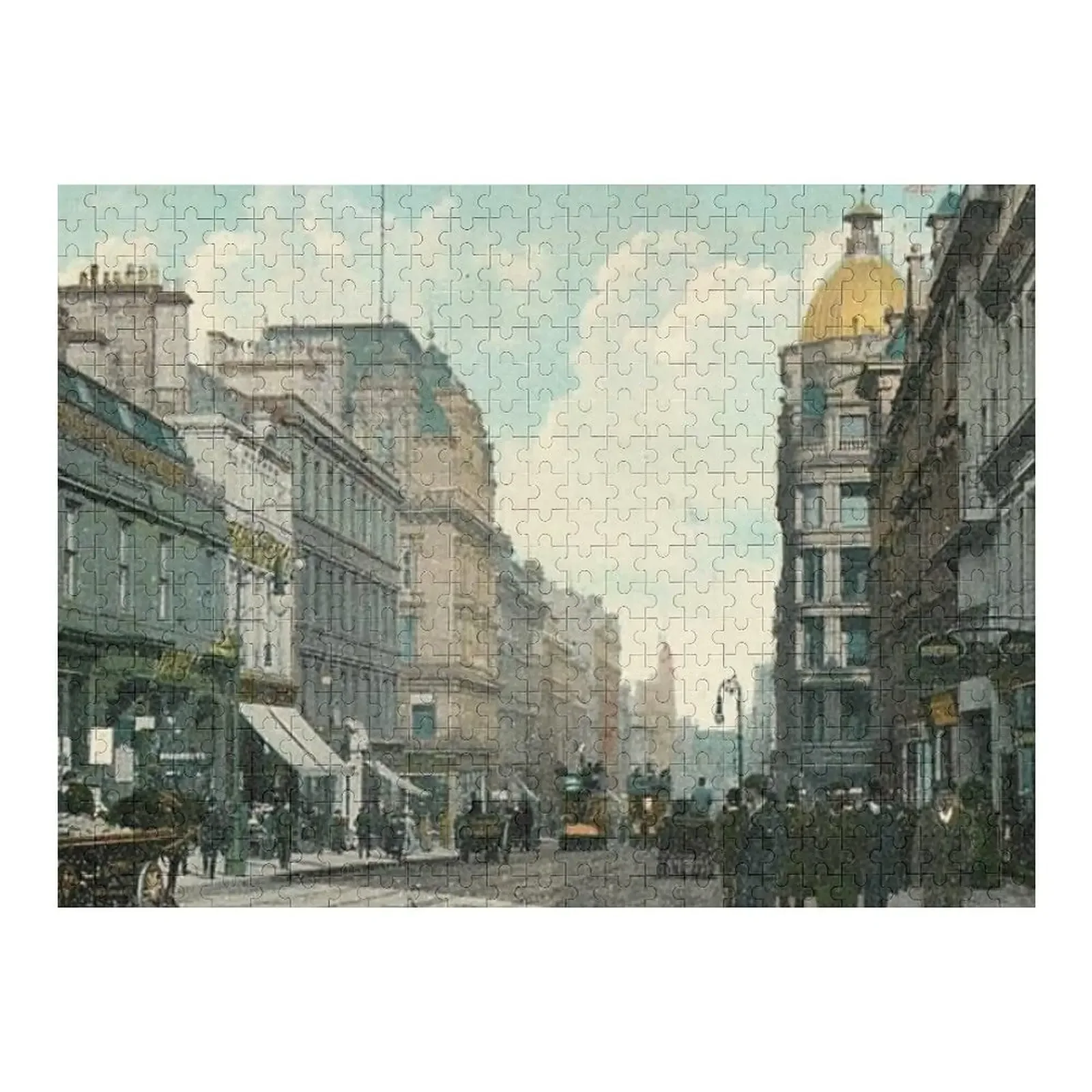 

Vintage Illustration of Sauchiehall Street, Glasgow Jigsaw Puzzle Game Children Custom Gifts Puzzle