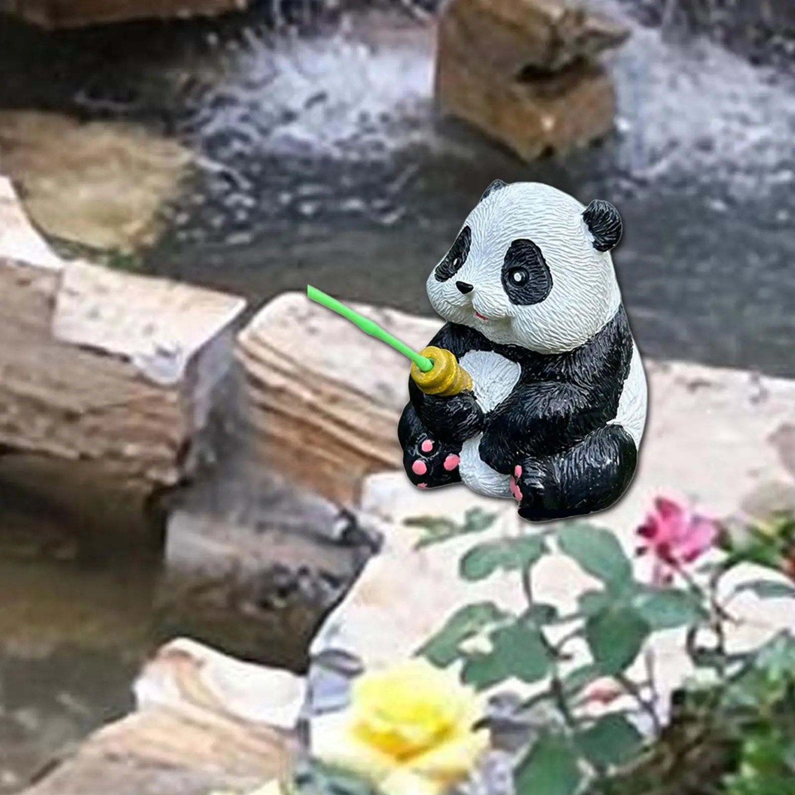 

Garden Panda Fishing Statue Ornament, Collectible, Garden Decor Gift Potted Decor, Miniature Figurine for Garden Patio, Outdoor