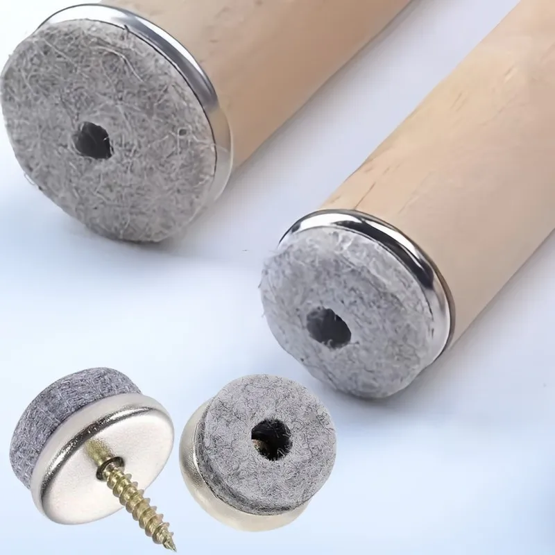 28 Stück Möbeldeckel |   Rauschunterdrückung, poliertes Metall, verschraubt |   Passend für Hartholz/Fliesen |   Für Stühle/Tische | ID:PCS