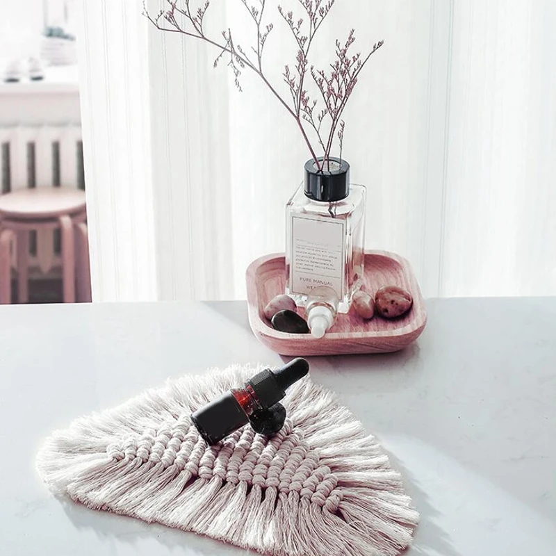 مفارش مكرامي لطاولة الطعام ، مفارش قطنية منسوجة ، بوهيمي ، زفاف ، مطبخ ، ديكور منزلي ، 2 صولًا