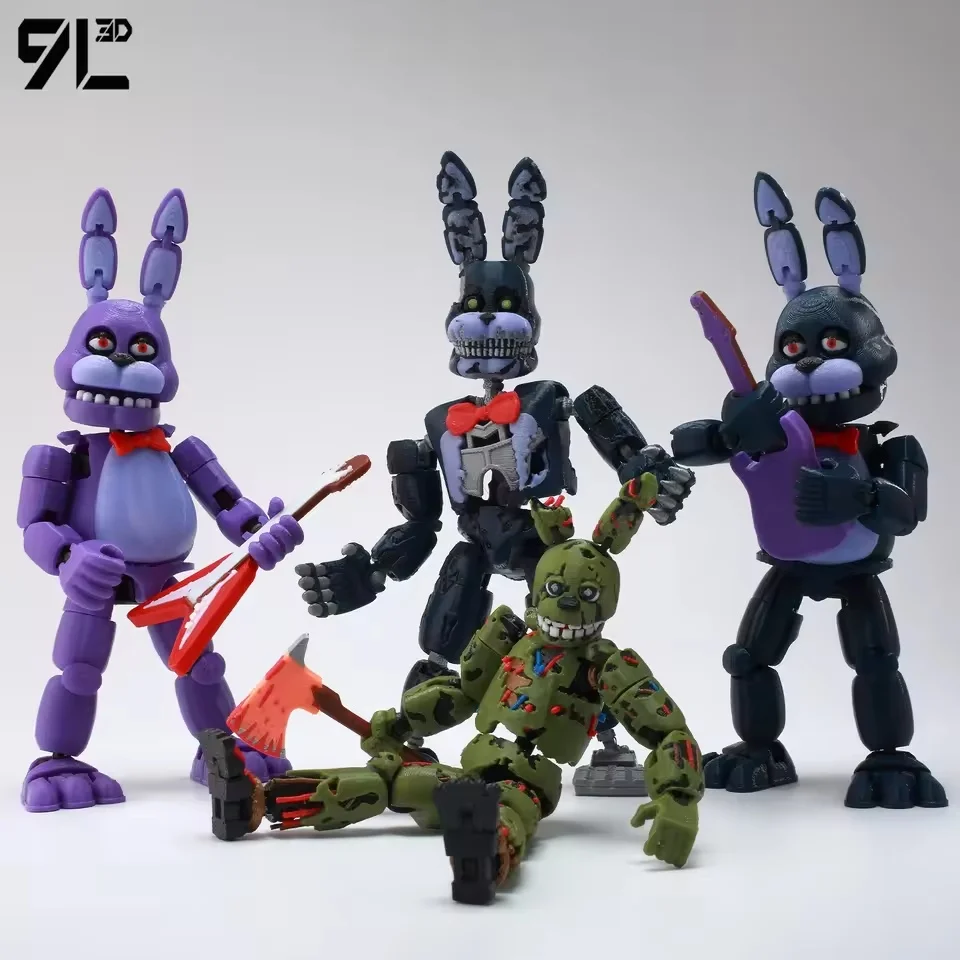 9L3D Printed Horror Game  FNAF  Fazbear's Purple Guy Toy Action Figures Anime Model Lucky13 Dummy Titan13 Collectible Model - view 2