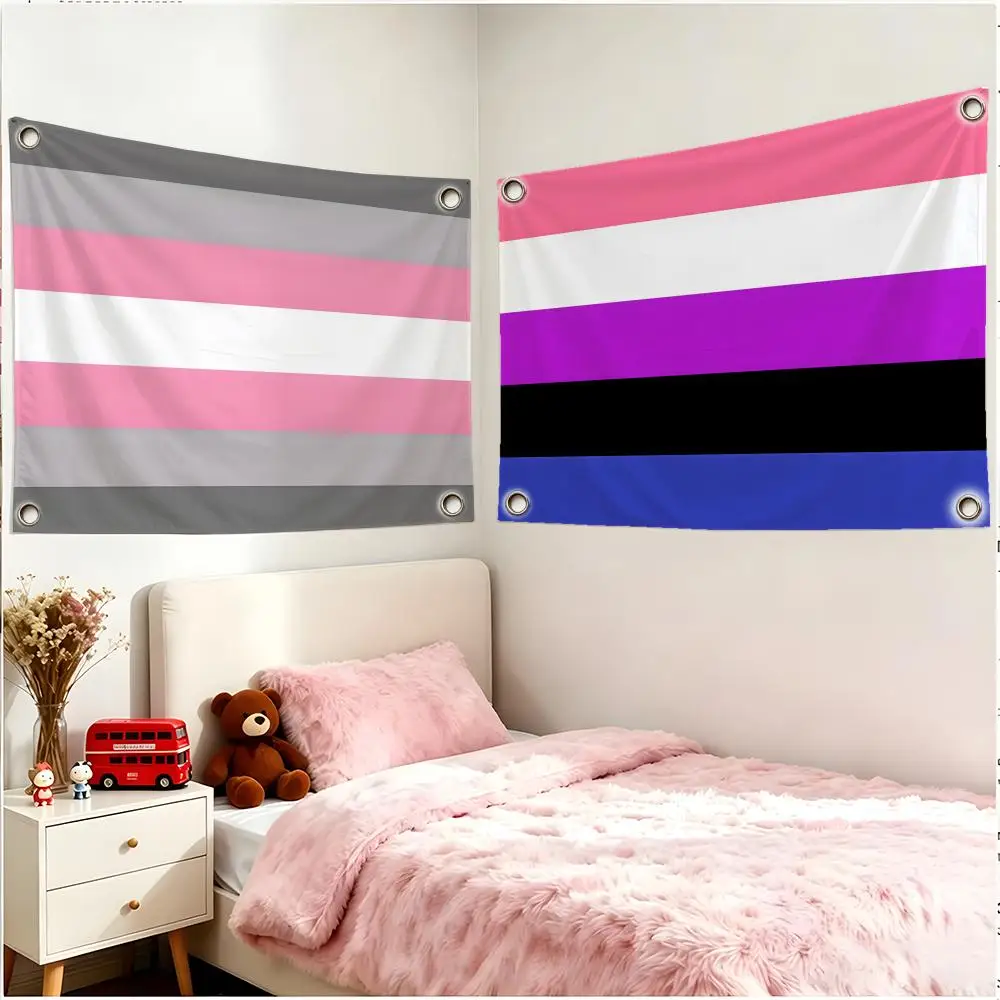 Pride Flag Flags Borderless Four Ring Ornament Indoor Outdoor Decoration Quick Hang Install