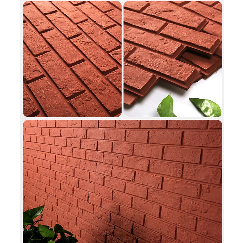 60X60CM PU stone skin cultural stone exterior wall brick cultural brick antique blue brick red brick lightweight cement compon