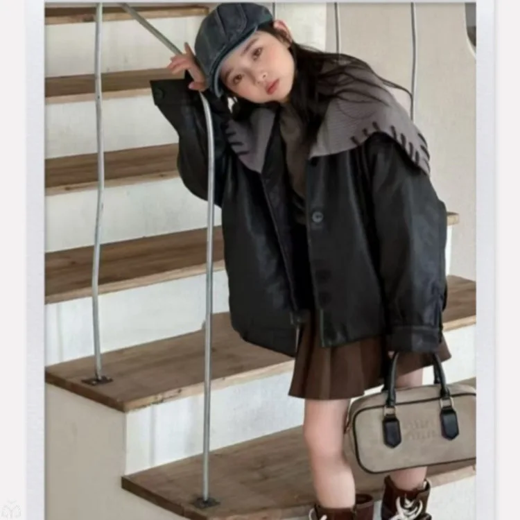 

Girls' outerwear autumn/winter 2025 new item Zhongda children's Korean version thick clothing Korean version cotton jacket top