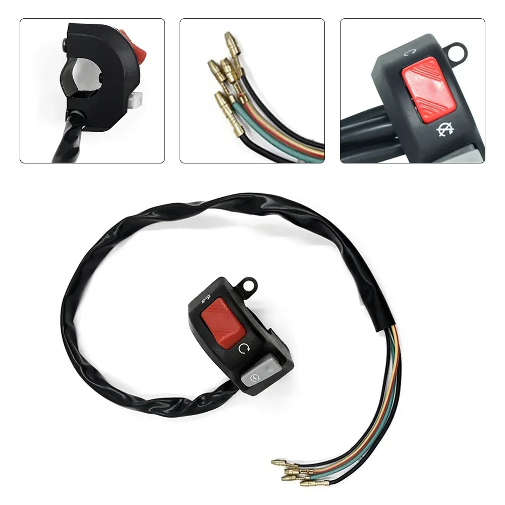 Motorcycle Switch Handlebar 24V 36V 48V Black For Scooter Ebike Motorcycle Horn Start Switch ONOFF High Quality