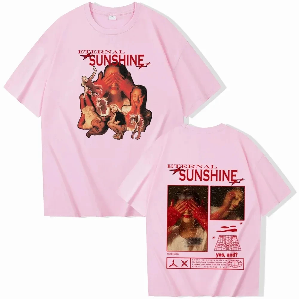 2024 Ariana Grande Merch Fan Gift Eternal Sunshine Pure Cotton T-Shirts Fashion Harajuku O-Neck Short Sleeve Women T Shirts