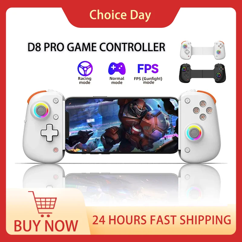 BSP D8 RGB Tablet Controller Wireless Handle For Switch PUBG Game Bluetooth Stretching Joystick For PS3 PS4 Android For ios Game