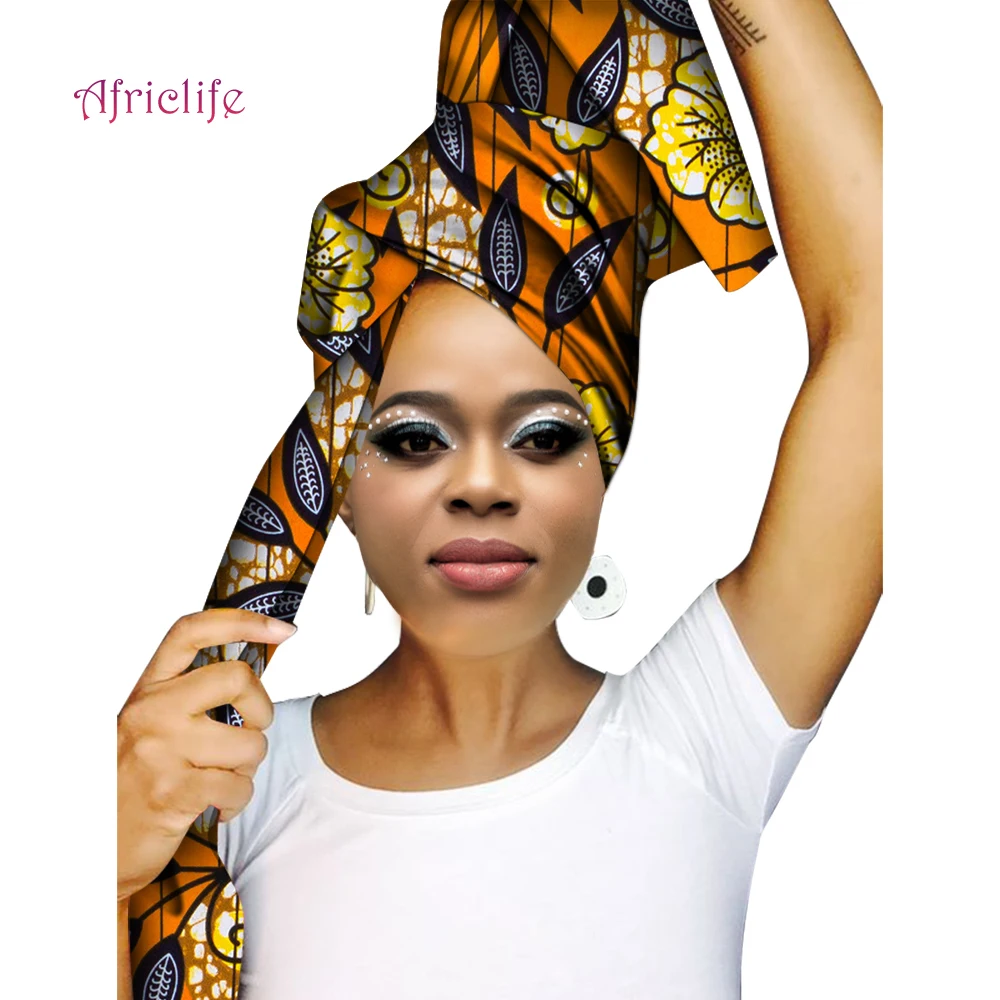 African head Ankara Turban Party Dress Traditional Headscarf Multicoloured Headband African Head scarf Wyb501