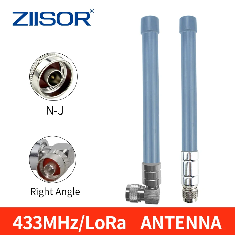 

LoRa 433 MHz Antenna Wide Band 410MHz 450MHz Aerial for LoRaWAN Fiberglass Outdoor Antennas Right Angle N Male