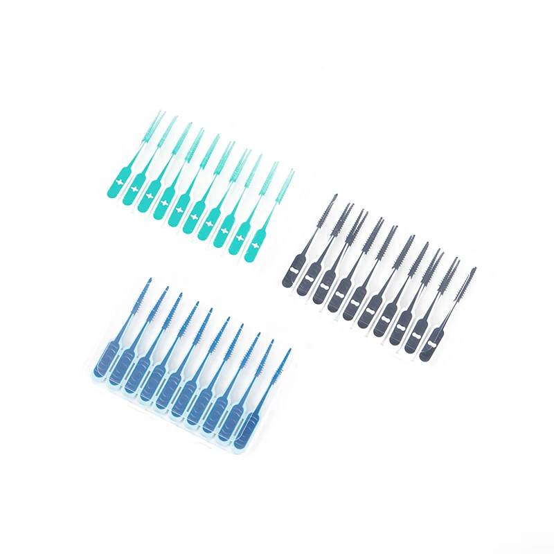 20pcs/box Interdental brush Orthodontic brush Cleaning Teeth Gaps Oral Care Soft silicone head Interdental brush Good for gums