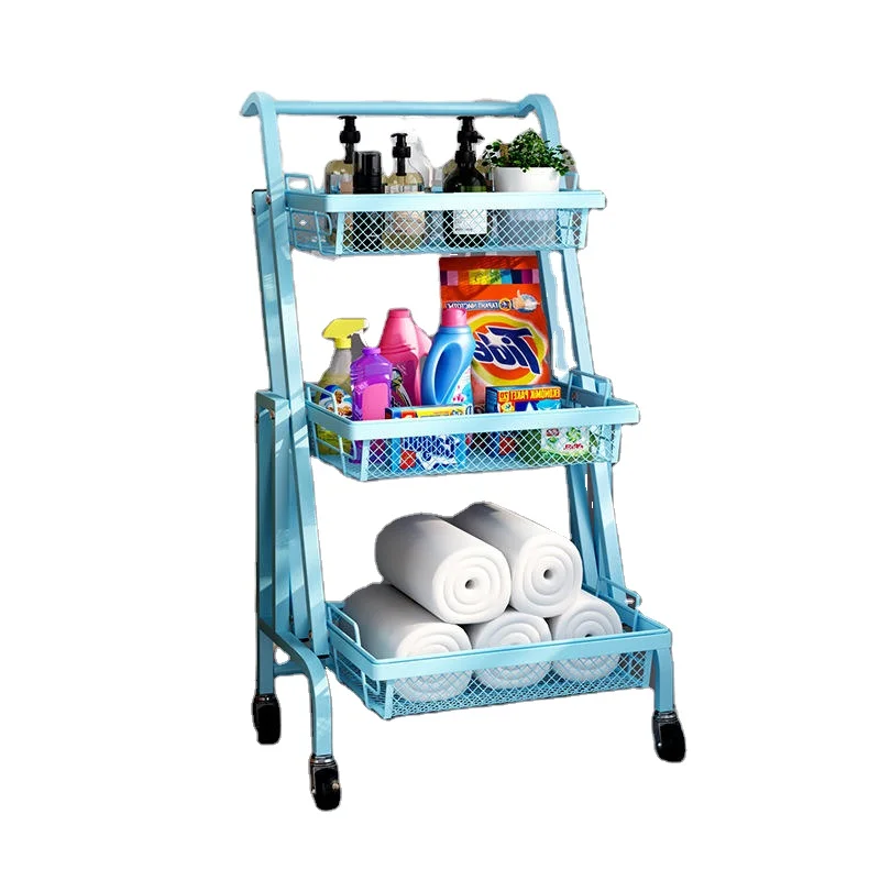 

Hot Selling High-end Parallel Storage Floor Trolley Shelf Folding Trolley