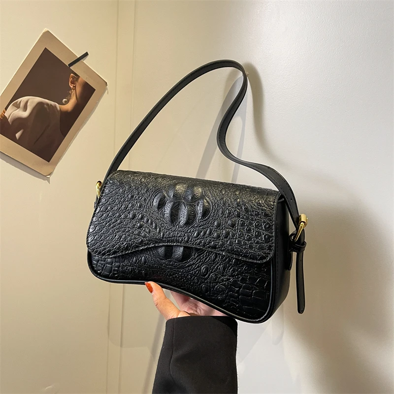 PU Ostrich Pattern Temperament Versatile Shoulder and Crossbody Bags 2024 Fashion Sense of Luxury Women‘s Handbags Bolso Mujer