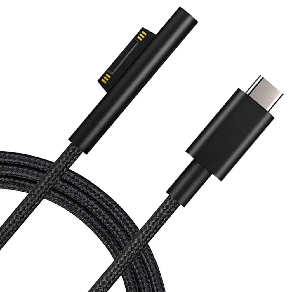 Adaptador de carregador para tablet e laptop USB tipo C PD cabo de carregamento rápido fonte de alimentação para Microsoft Surface Pro 7/6/5/4/3 livro/livro 2