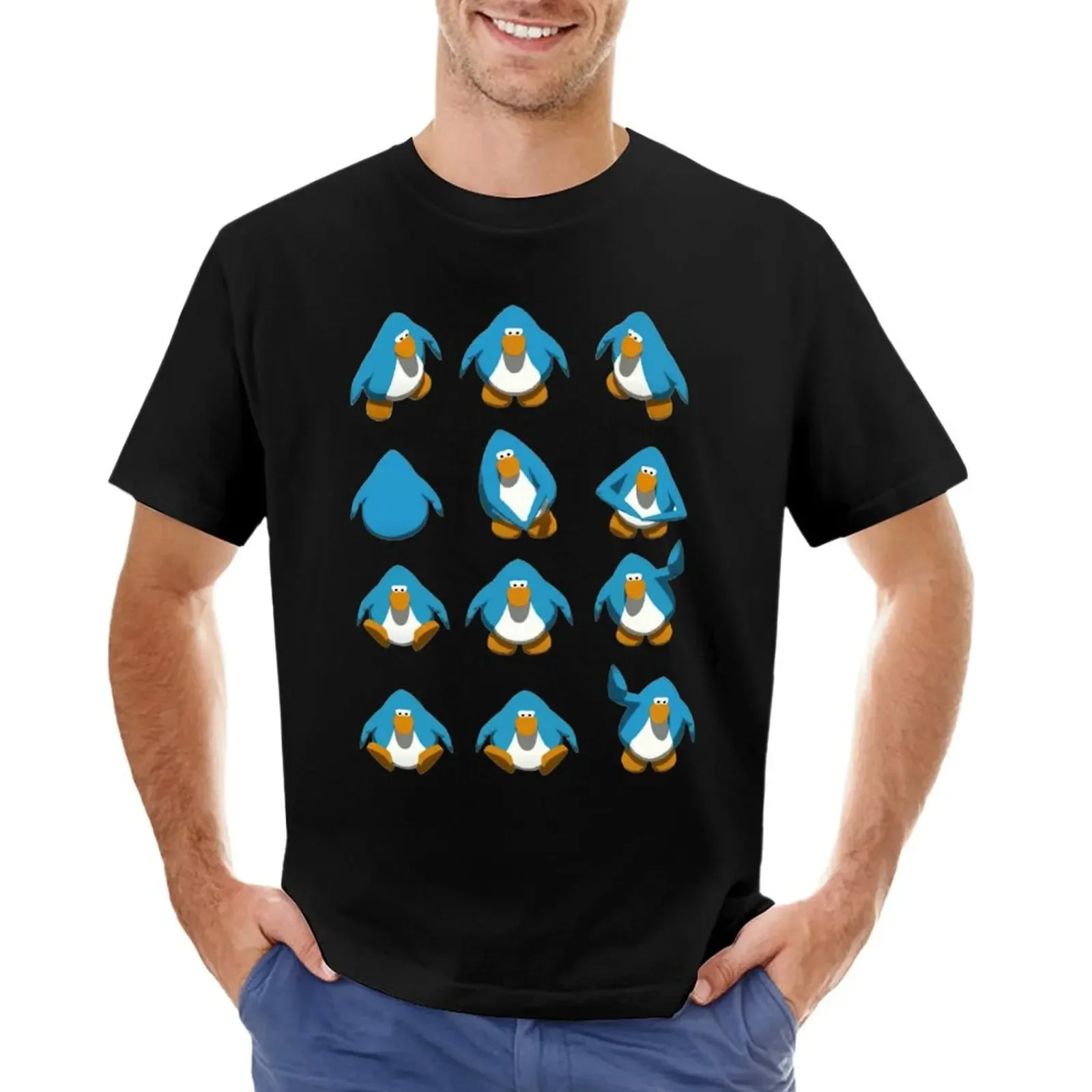 Club Penguin Default Dance T-shirt vintage clothes summer top sweat shirts, men