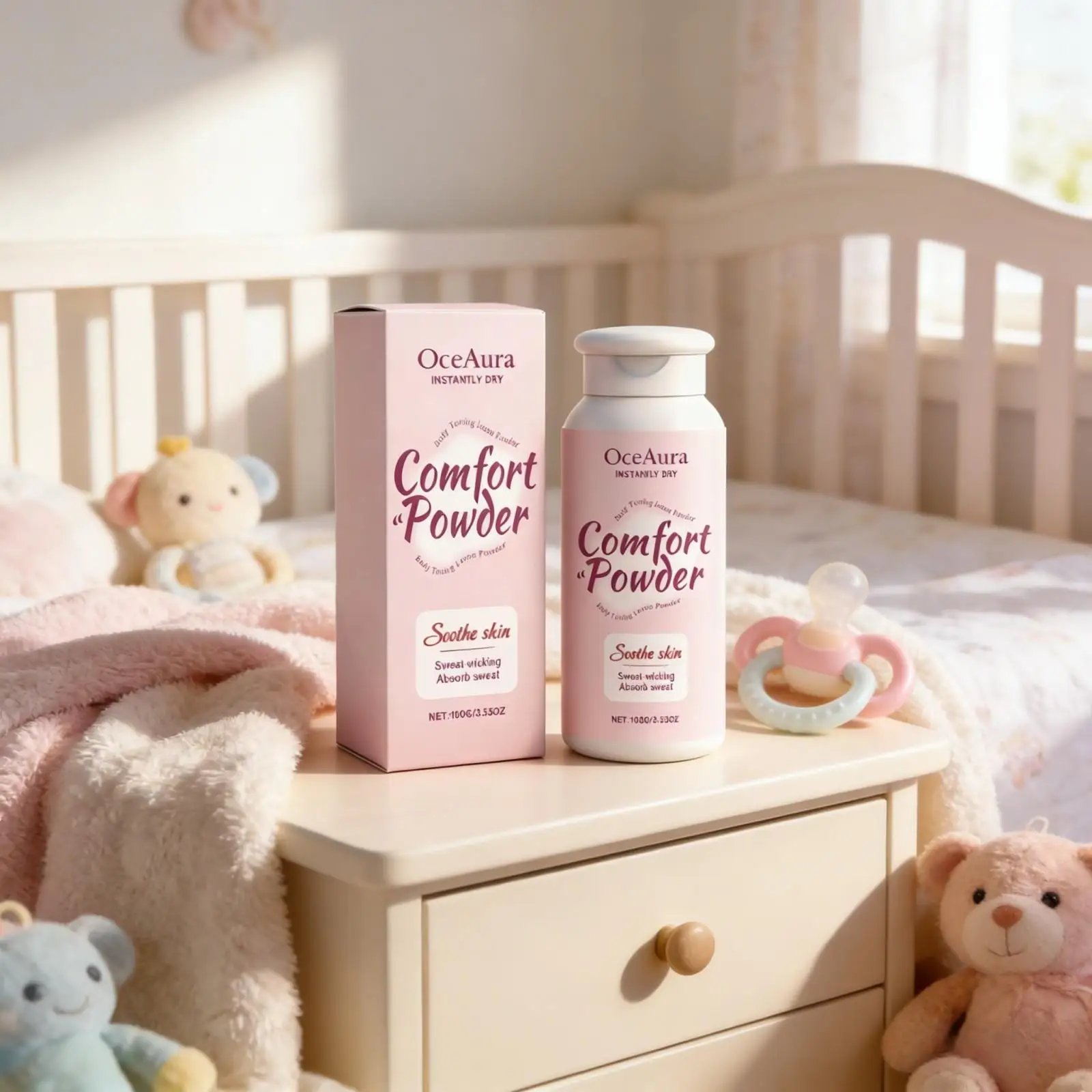 

OceAura Comfort Powder Control Inner Thigh Chafing Sweatproof Odor Remover Refreshing Smooth Body Care Anti Chafe Dusting Powder