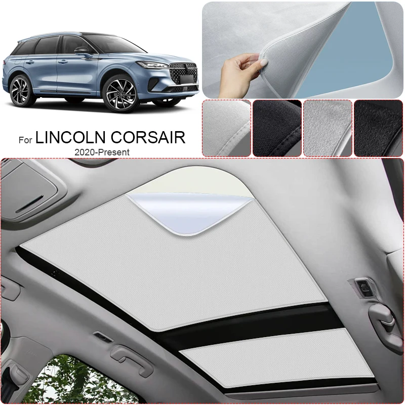 

Car Suede Fabric Anti-uv Electrostatic Adsorption Sunroof Sunshade For LINCOLN CORSAIR 2020-PresentAuto Heat Insulation Skylight