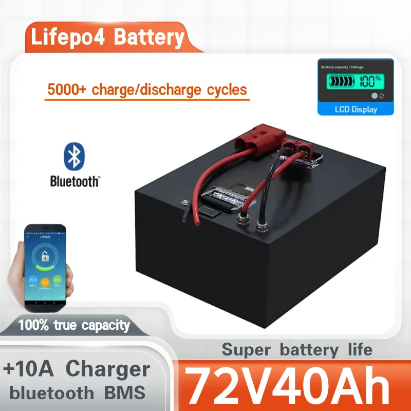 

24S 72v 40ah lifepo4 литий-фосфатный аккумулятор BMS для 5000w 3500w велосипед скутер вилочный погрузчик автомобиля + зарядное устройство 10A