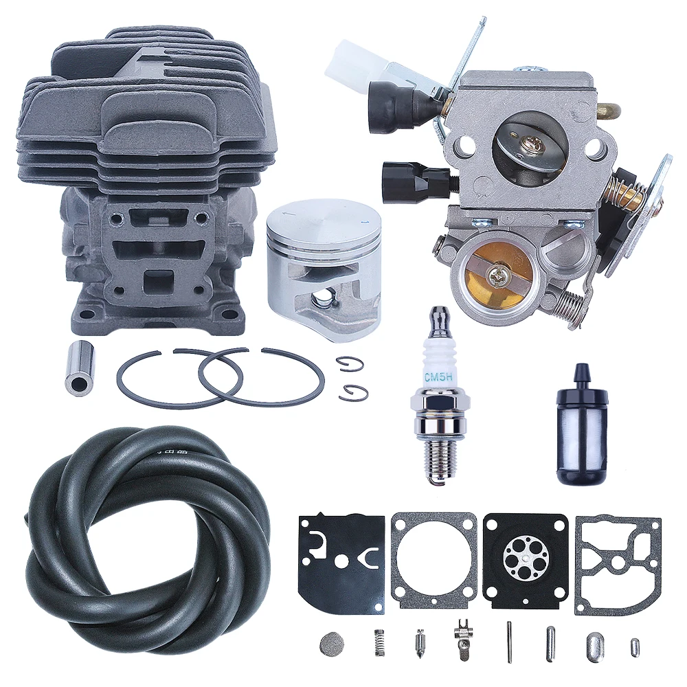 

40mm Cylinder Piston Carburetor Kit For Stihl MS201 Chansaw Part Replace for 1145 020 1200, 1138 120 0619