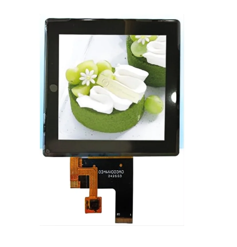 Tela lcd quadrada de 3.4 polegadas, tela lcd ips, resolução 480*480, brilho 550, interface mipi, ips, tft lcd