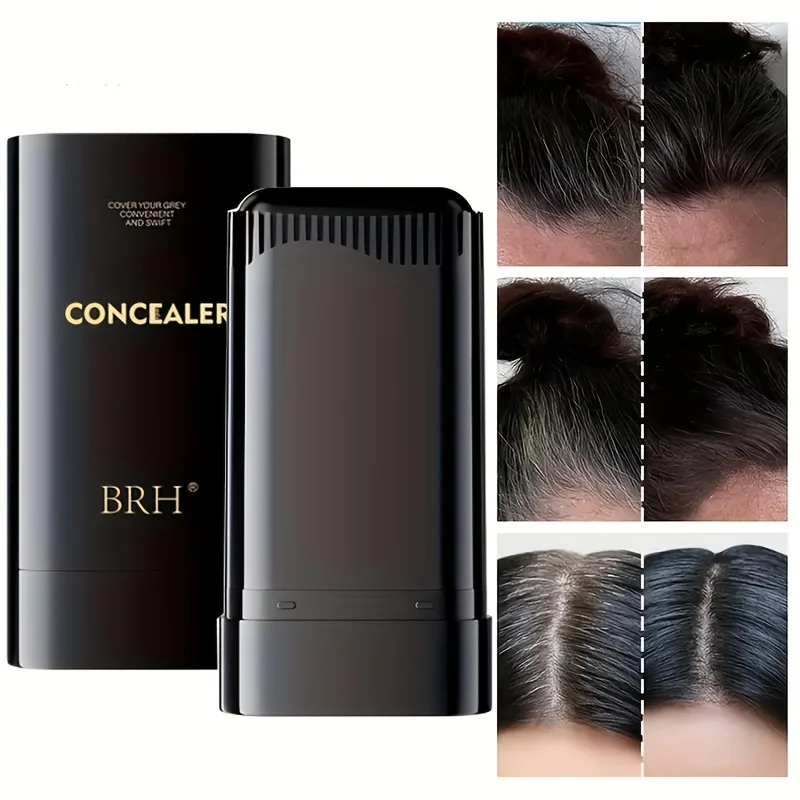 عصا لون الشعر الرمادي السريع 20 جرام - تغطية رمادية دائمة وطويلة الأمد، سهلة الاستخدام، عصا صبغ الشعر المحمولة مع أداة تطبيق #3