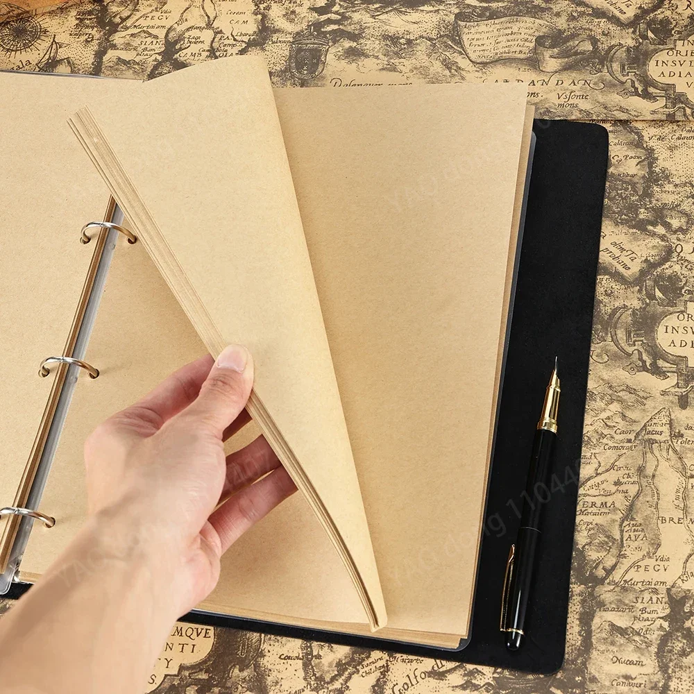 Yao Dong A4 ของแท้หนังโน้ตบุ๊ค Binder เติม 4 แหวน Binder หลวม Personal Planner Binder Office Notepad ใหม่