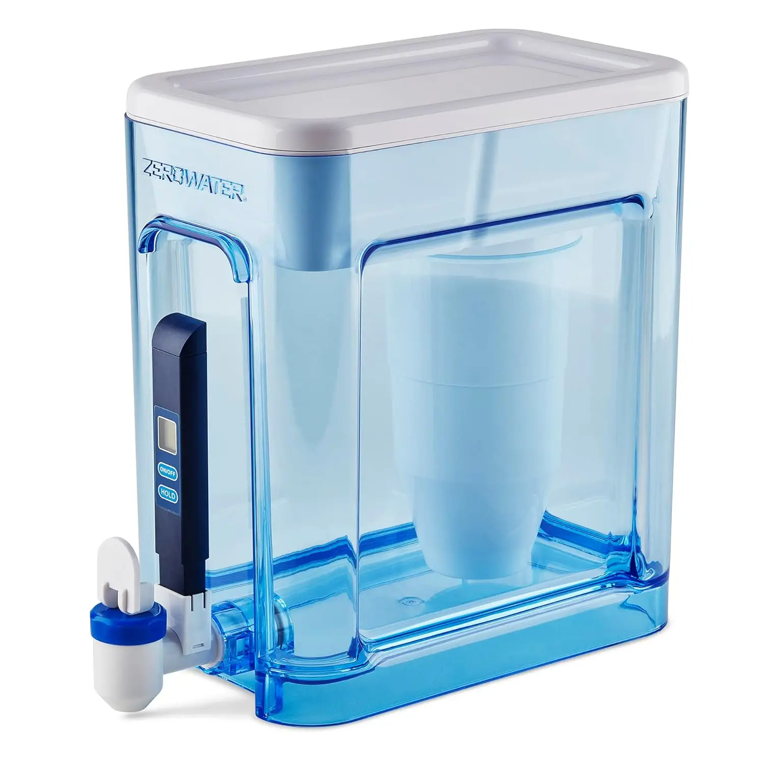 

22-Cup Ready-Read 5-Stage Water Filter Pitcher Dispenser with 5-Stage 0 TDS Zero Water Filter