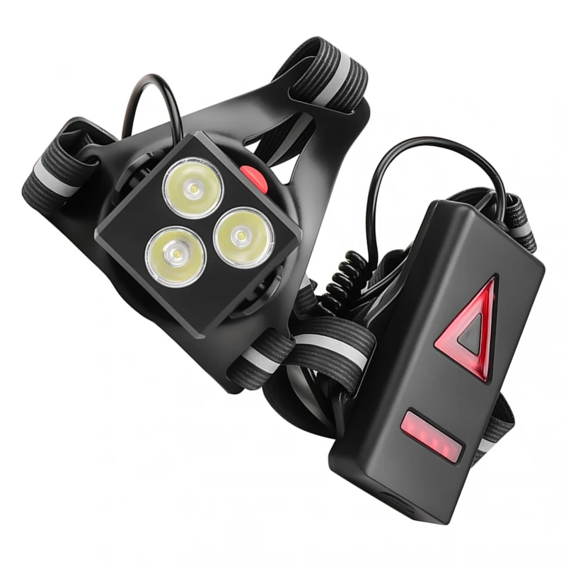 AliExpress LIXADA LED Chest Front Multi-Lamp Red Warning USB Rechargeable Night Running Light  Reflective Strap Back Light Backpack Light