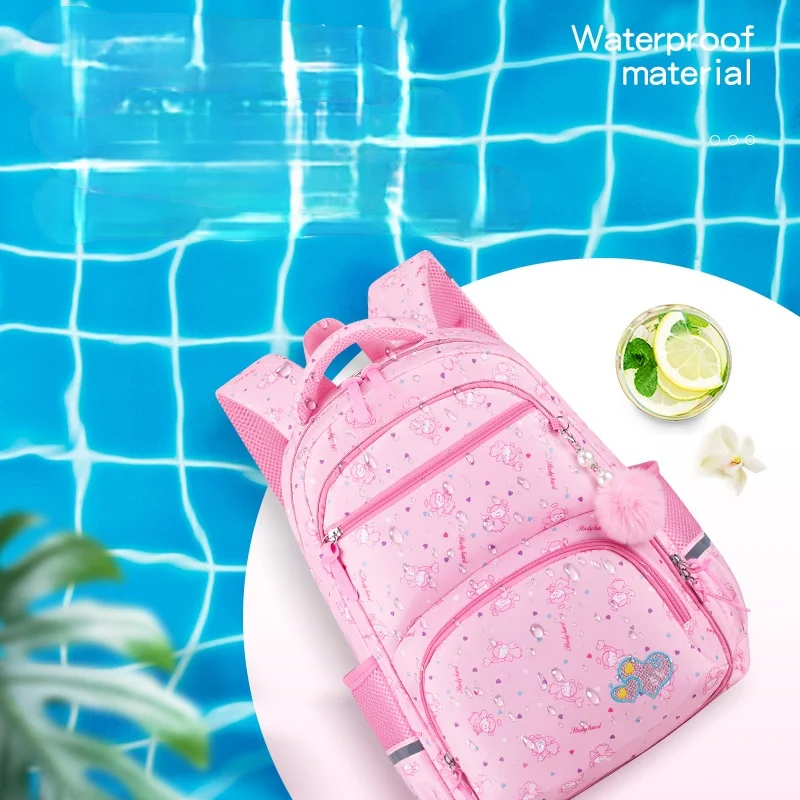 Mochilas impermeables para niños, morral escolar Unisex de moda, bonito, cinco colores opcionales