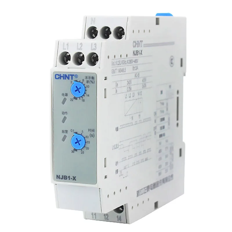 

NJB1-X AC 380-480V phase failure phase sequence phase unbalance protection relay