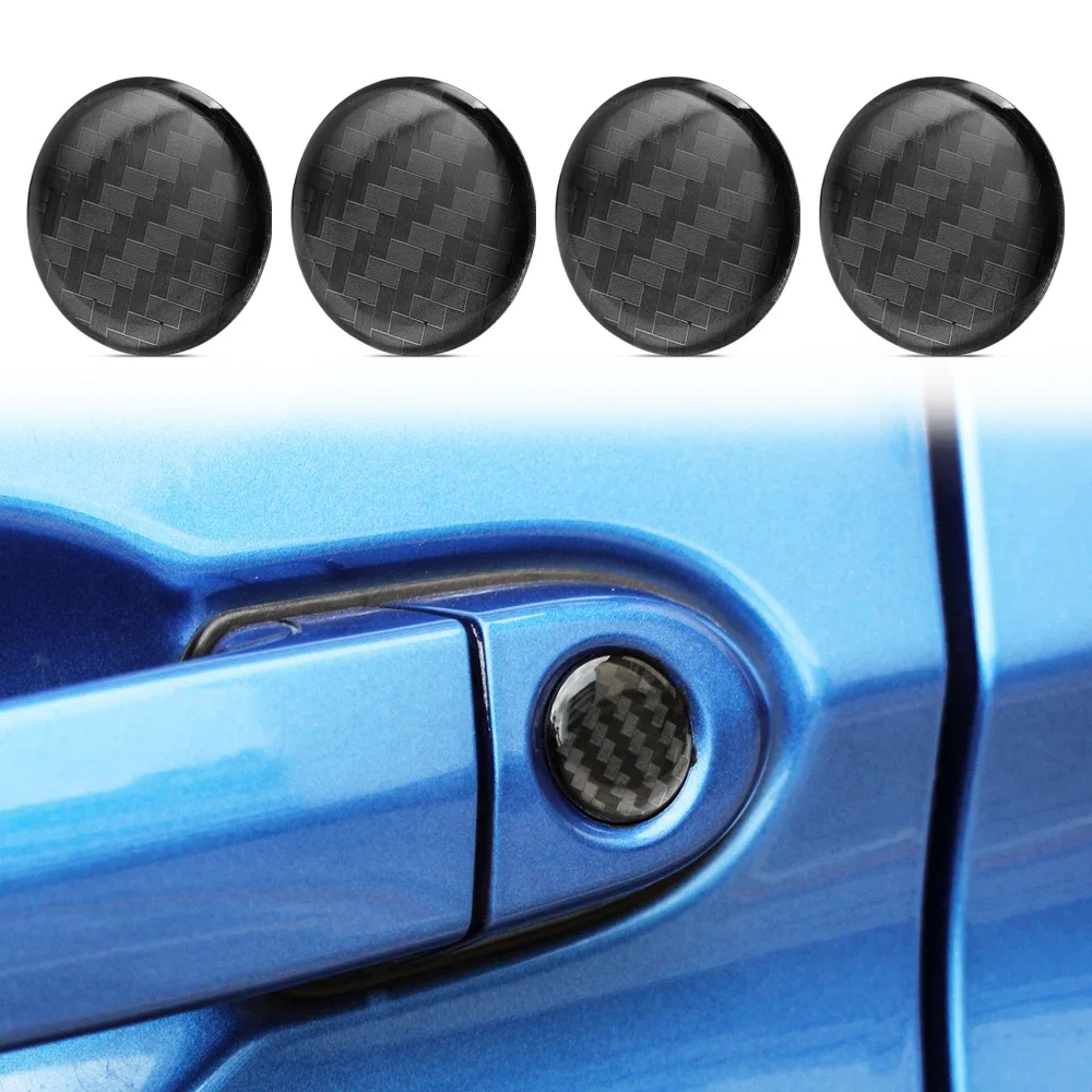 4pcs Car Handle Door Keyhole Lock Core Protective Cover Stickers for BMW Mercedes Benz Audi Volkswagen Ford Volvo Renault Jeep