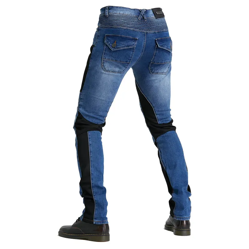 Men Jeans  PK719 Summer Riding Motorcycle Pants Classic Outdoor Riding Motorcycle Jeans Drop-resistant Pant With Hip Knee Gear