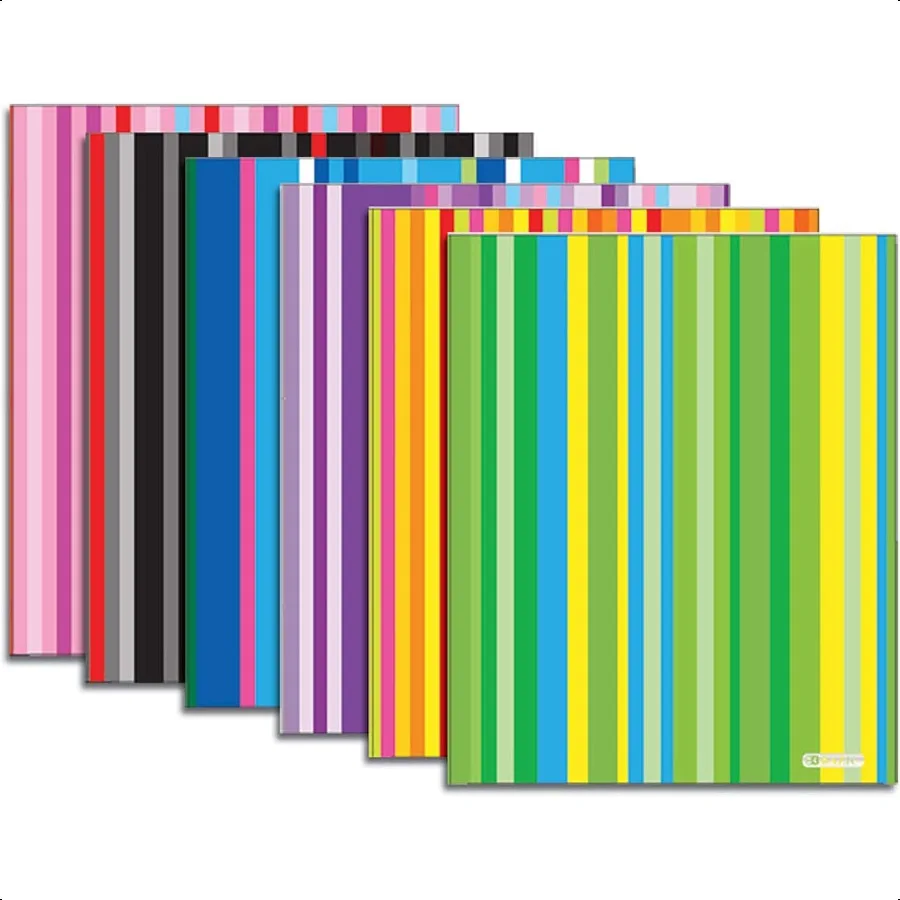 

BAZIC 2 Pockets Poly Folder Stripes Portfolio Letter Size Plastic Folders Holder for Office Documents Paper Organizer 6Pack