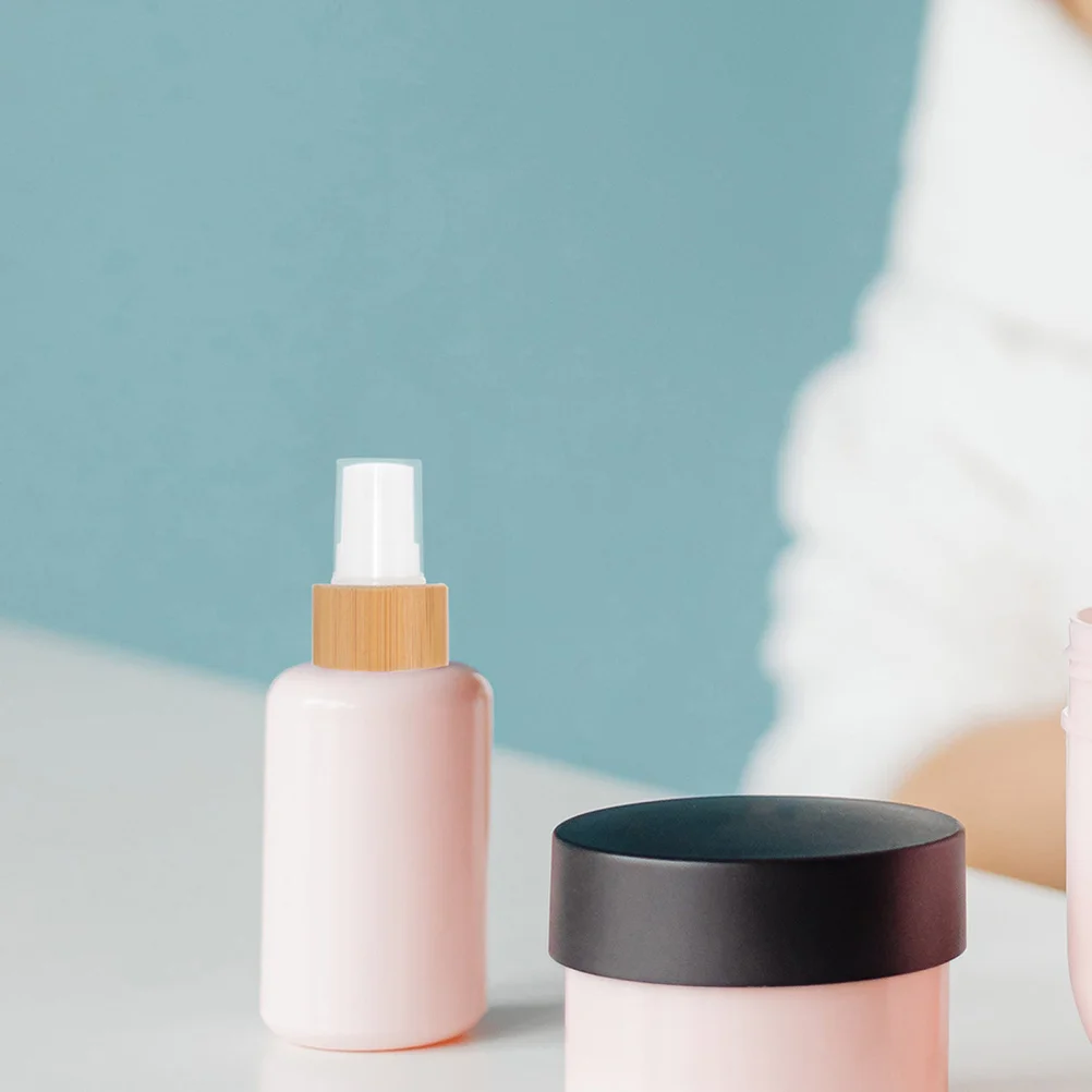 2Pcs Bamboo Trimmed Spray Bottle Caps Fine Mist Nozzles for Essential Oils Perfume Cosmetics Easy to Replace Spray Bottle Top