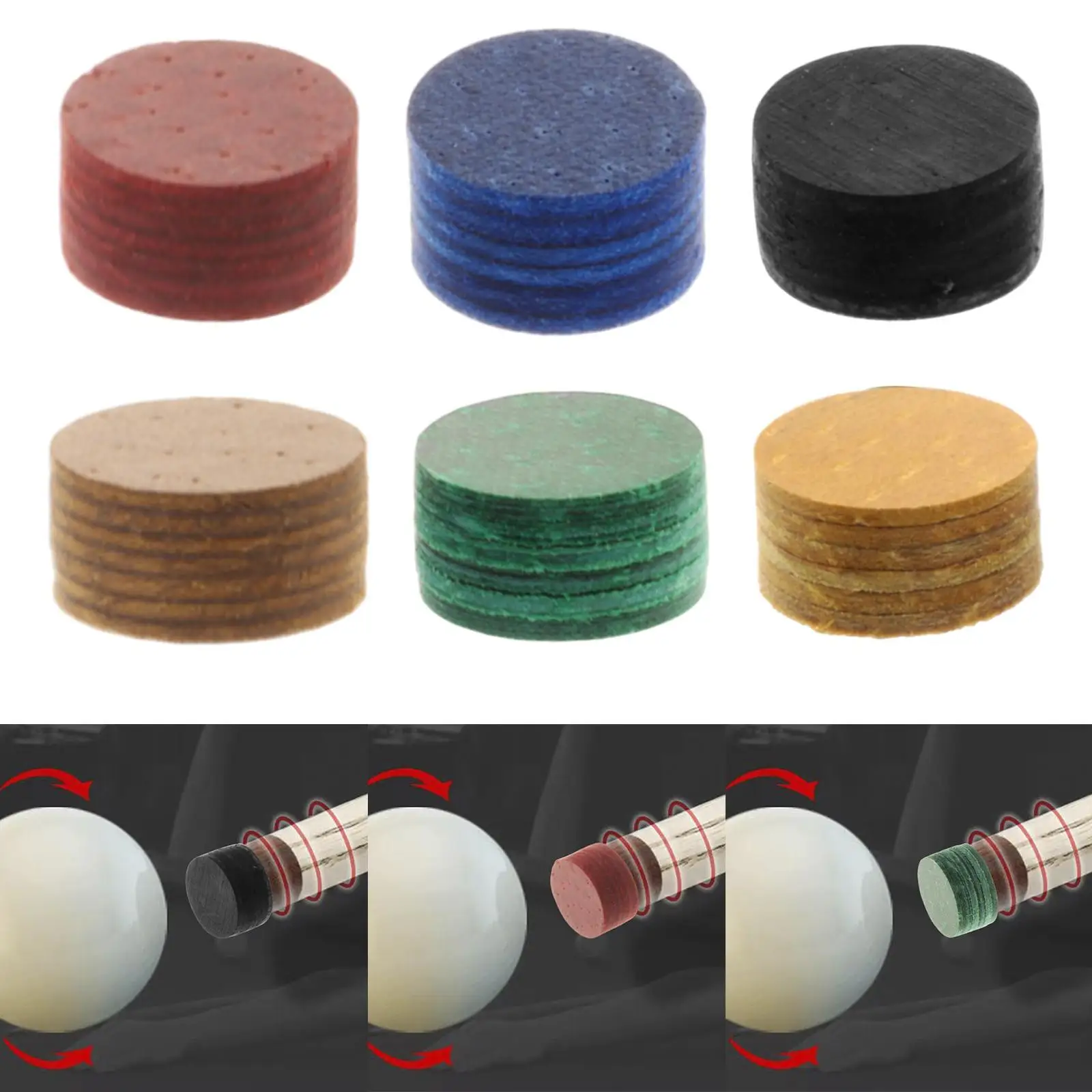 Billiard Tip, Snooker Cue Tip Parts Replacement Game Dia 0.55 inch Repair Tool Billiards Cue Tip for Billiard Games, Sports,