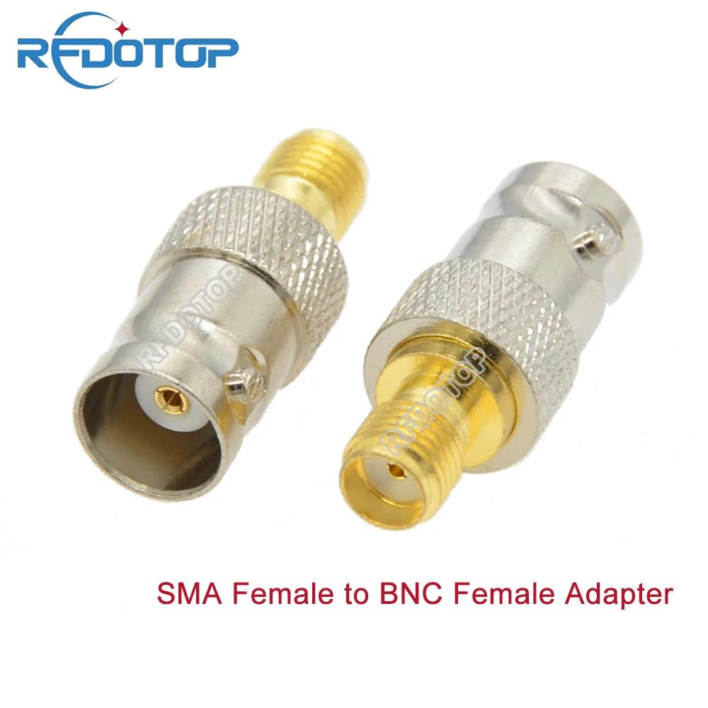 

100PCS/lot SMA Female Jack to BNC Female Jack Straight Connector for Wifi Radio Antenna Q9 BNC-K to SMA-K RF Kit Coax Adapter