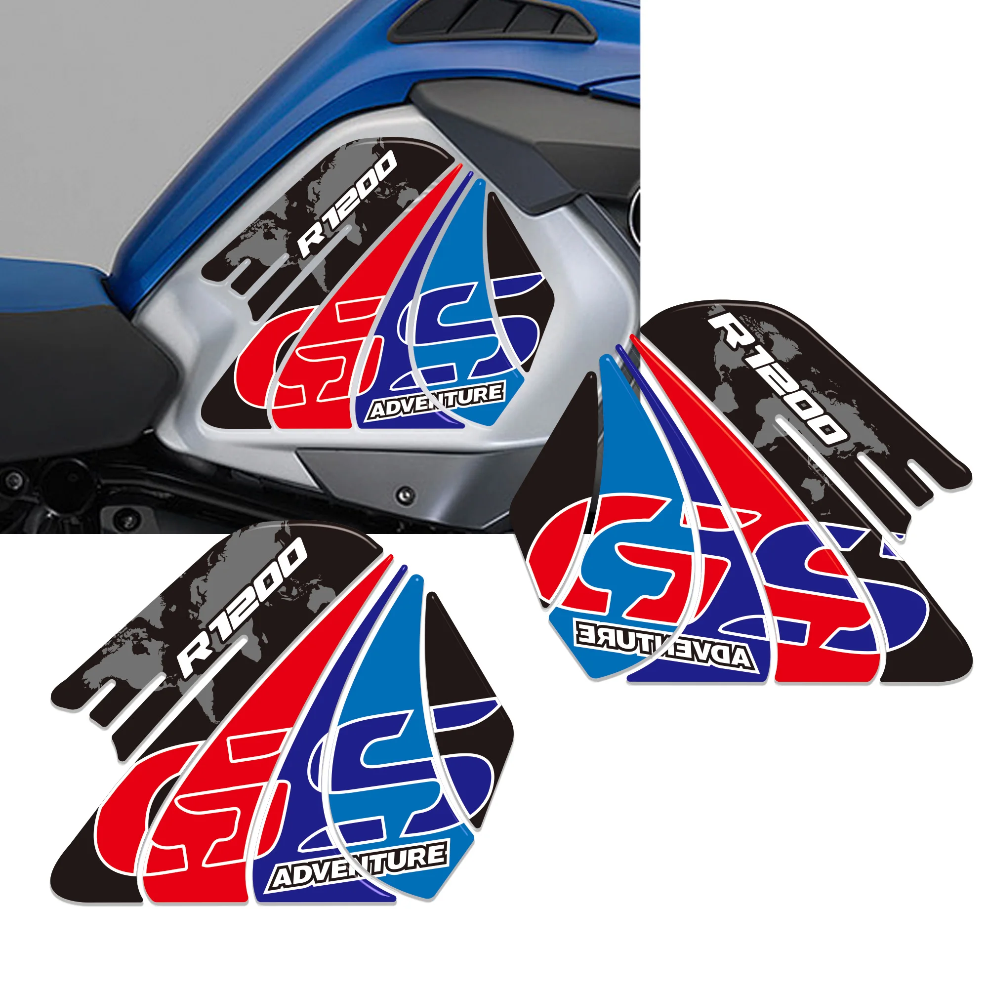 Compatibile con bmw r1200gs Adventure 2014-2019 Kit adesivi protezione 3D Accessori moto