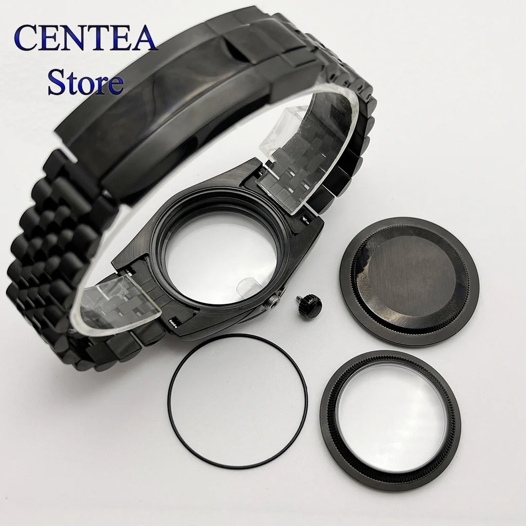 RICHUS 블랙 시계 케이스, 사파이어 유리, 다이아몬드 타입에 맞는 NH35, NH36, ETA2824, Miyota8215, 자동 무브먼트, 36mm, 39mm