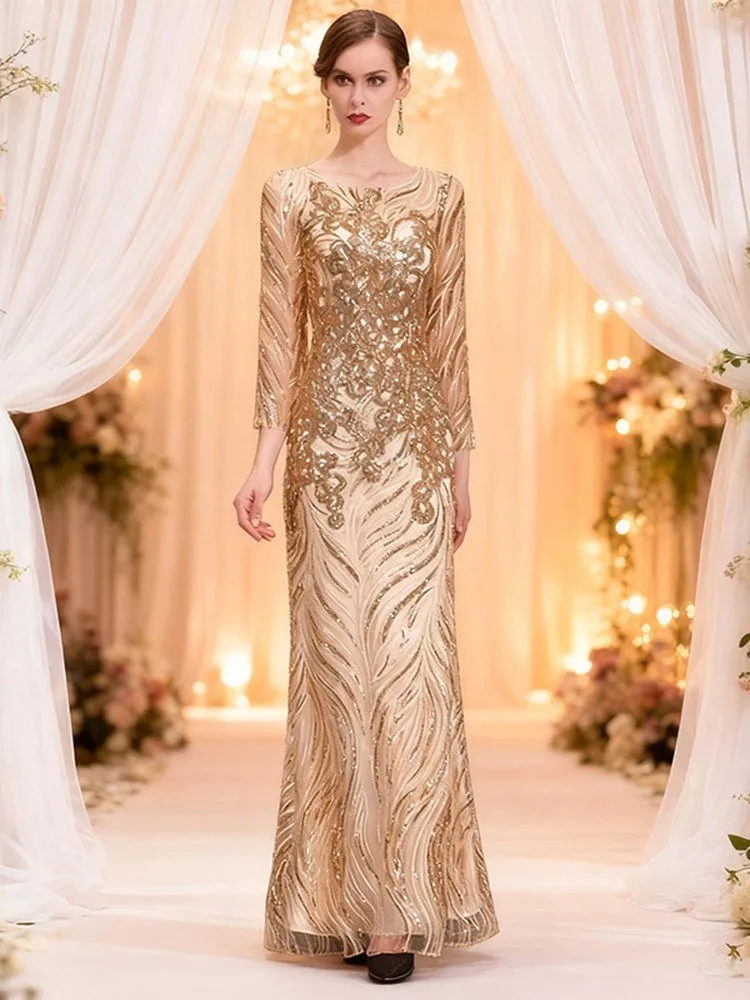 

A new style of and light luxury dress for the Grandma Banquet