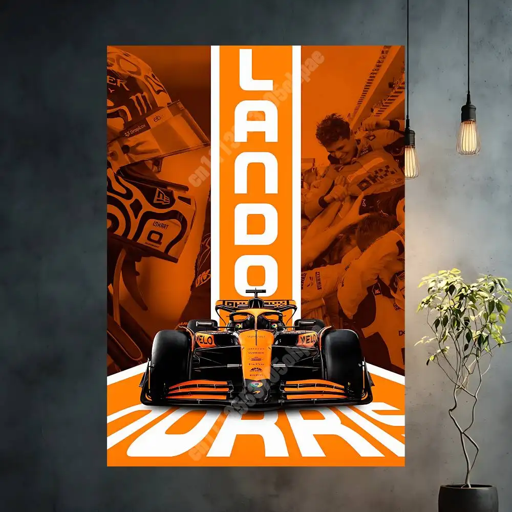 L-Lando LN4 N-Norris Racing Driver Aesthetic Poster Gallery Prints HD Home Wall Art Stylish Decoration