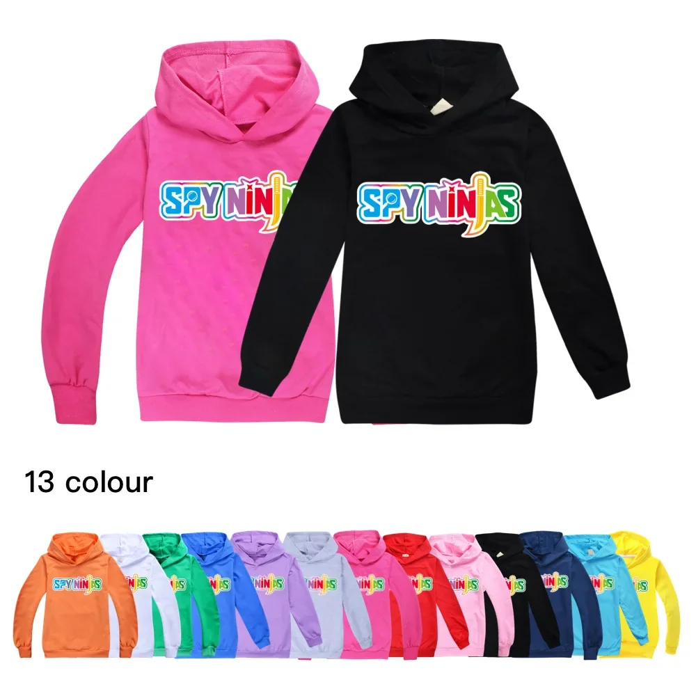 SPY NINJAS Clothes Hooded Hoodie Sweatshirt Boys Girls Teenager Anime Cartoon Cosplay Costume Pullovers for Toddler Kids 2-16Y