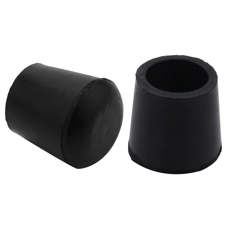 40 Pcs Rubber Cone Shape Desk Feet Protector Chair Leg Tip Pad Black