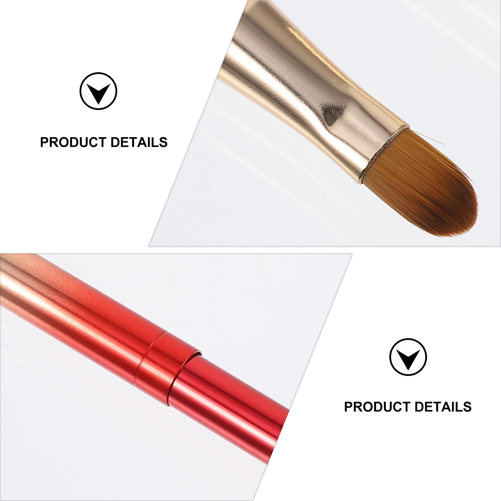 

2Pcs Premium Double-Ended Lip Brush Retractable Makeup Tools For Application
