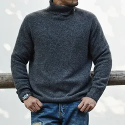 Salsa Zhan Mens maglione Pullover lana di pecora maglioni per uomo Tertlenneck maglione lavorato a maglia uomo autunno e inverno cappotto