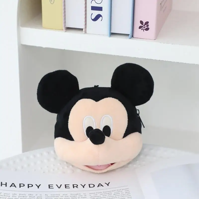 Kawaii Disney Mickey Minnie เมาส์น่ารักการ์ตูนของเล่นตุ๊กตาเหรียญกระเป๋าสตางค์หูฟังกระเป๋ากระเป๋าเป้สะพายหลังพวงกุญแจเพื่อนวันหยุดของขวัญ