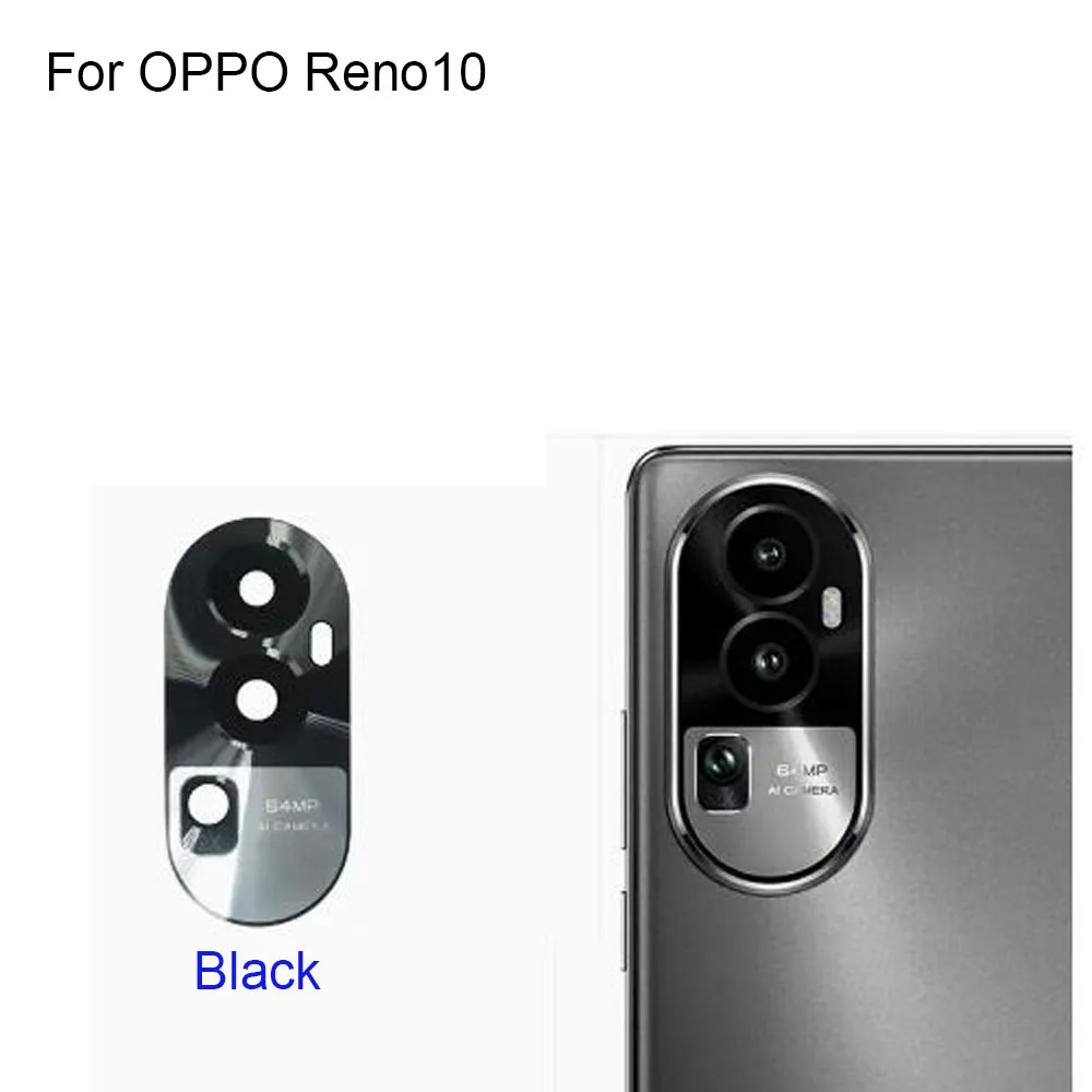 Lente de vidro para OPPO Reno 10, câmera traseira, Peças de reparação Substituição, testado, novo