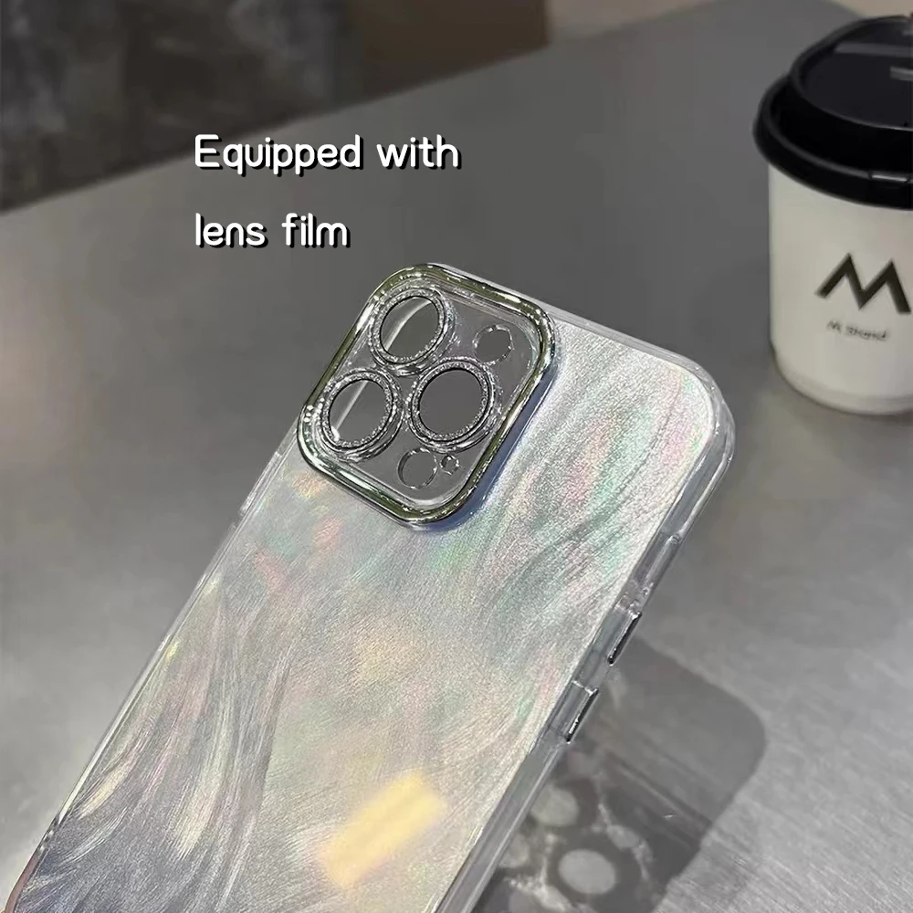 حافظة لهاتف آيفون 15 برو ماكس 14 بلس 13 12 11 برو مقاومة للصدمات من السيليكون اللامع Funda