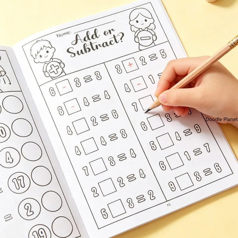 

A Fun Math Addition and Subtraction Exercise Fill in The Blank Activity Book To Improve Mathematical Calculation Ability