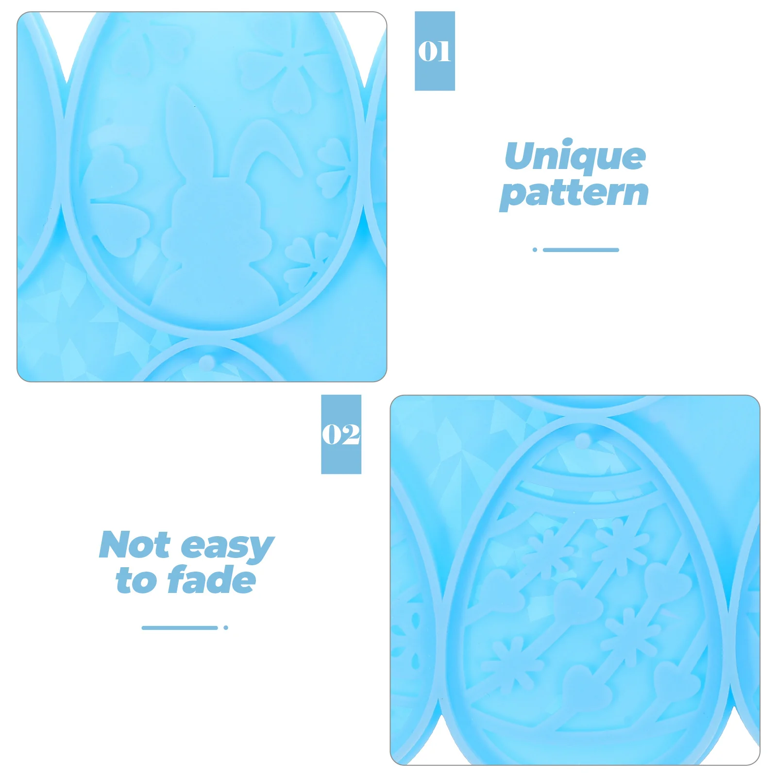 

Silicone Keychain Mold Easter Egg Pendant DIY Mold Soft Flexible Hanging Charm for Resin Craft Making DIY Silicone Molds