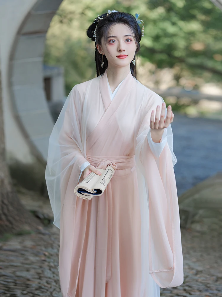 Chinese Style Han Clothing Female Adult Ancient Costume Dress Pink Classical Dance New